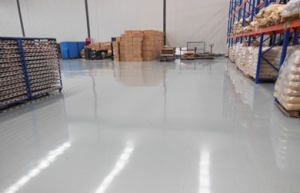 Waterborne flat floor